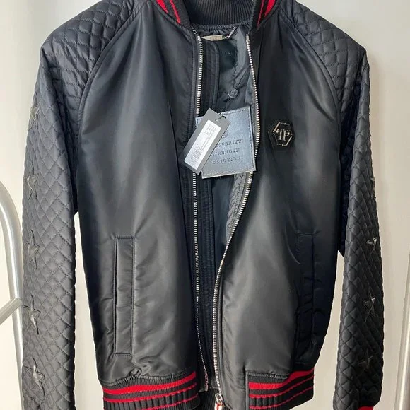 PHILIPP PLEIN NYLON JACKET "SKULL SNAKE RED" - Picture 6 of 10
